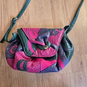 Vintage Patchwork Crossbody Purse | Funky 90s NAS Bag